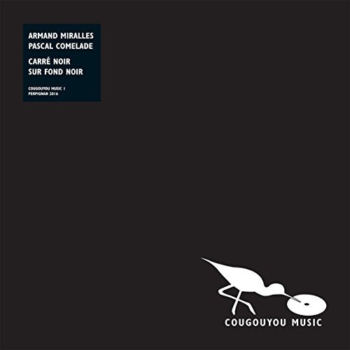 Black vinyl record sleeve with white text and a stylized bird logo.