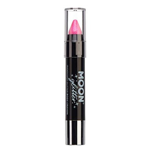 Iridescent Glitter Paint Stick/Body Crayon makeup for the Face & Body by Moon Glitter - 3.5g - Pink