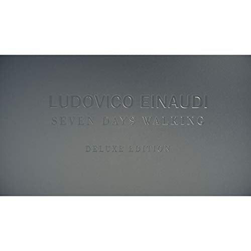 Dark grey box with embossed text "Ludovico Einaudi Seven Days Walking Deluxe Edition".