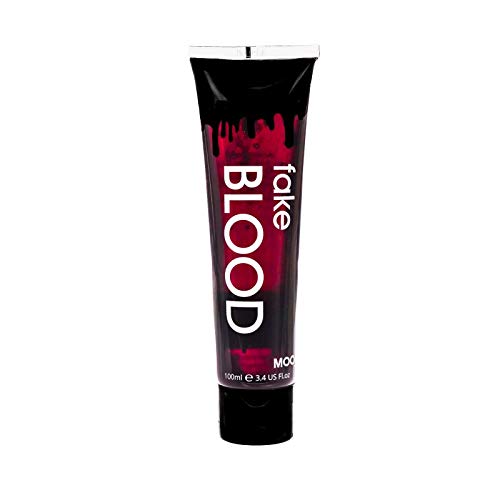 Moon Glow 100ml Supersize Fake Blood Tube - Halloween Vampire Zombie Theatre Stage Special Effects Makeup tube with applicator