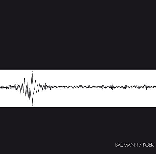 A black-and-white image with a sound wave graphic and "BAUMANN / KOEK" text.