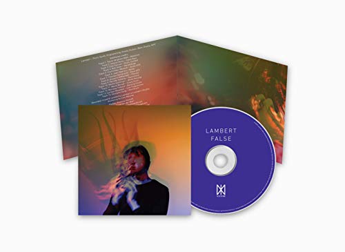"CD cover with blurred image of man playing guitar against orange and purple gradient background."