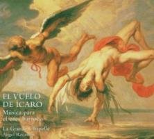 "CD cover featuring a painting of a man falling from the sky."