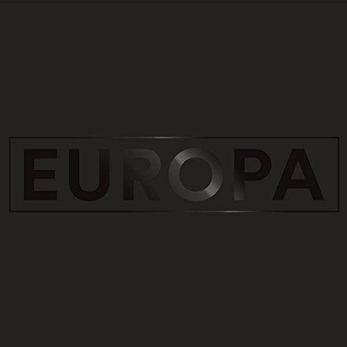 The image features the word "EUROPA" in a rectangular box on a black background. For accessibility purposes, a suitable alt text could be: "Black background with 'EUROPA' in dark gray rectangular box."