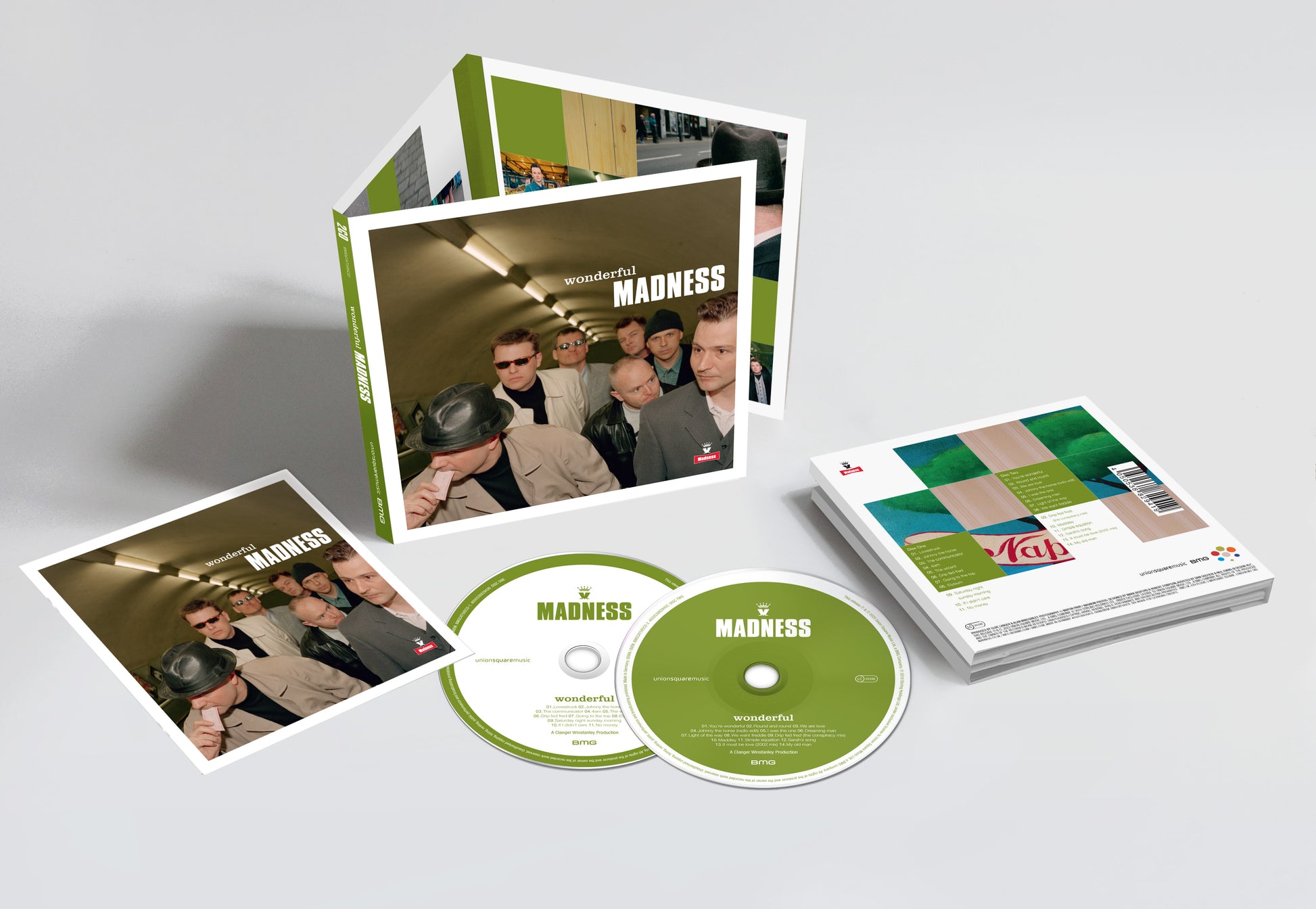 "Madness - Wonderful (Expanded Edition)" CD with booklet, digipack, and two green CDs.