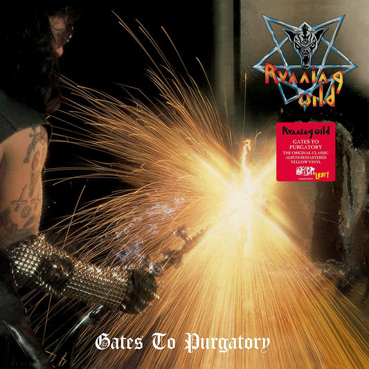 Running Wild “Gates To Purgatory” yellow vinyl record album cover.