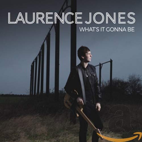 Laurence Jones album cover featuring artist with guitar against a bleak sky.