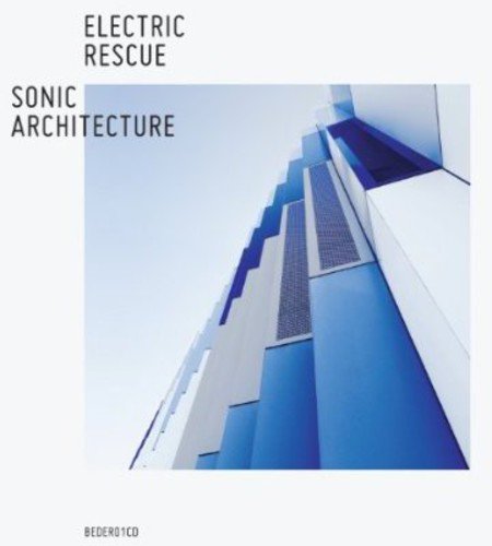 Album cover with a blue and white building against a pale blue sky.