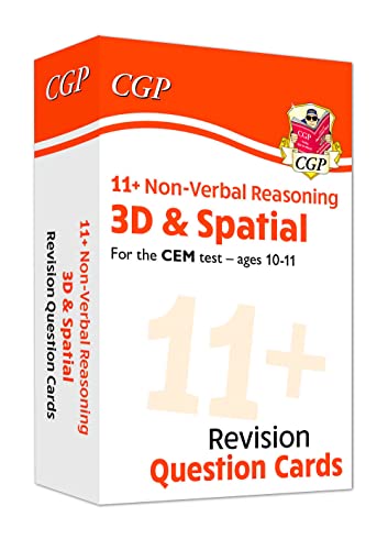 New 11+ CEM Revision Question Cards: Non-Verbal Reasoning 3D & Spatial - Ages 10-11: for the 2022 tests (CGP 11+ CEM)