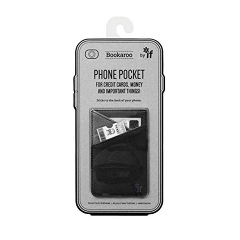 If Bookaroo Phone Pocket, Accessory Credit Card Case, 10 Cm,  Black