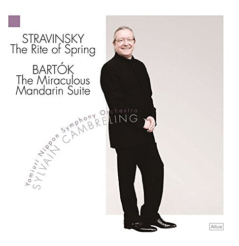 CD cover featuring a man in black, with text listing musical compositions.