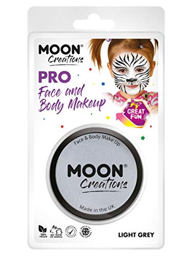 Moon Creations Pro Face Paint Cake Pot Light Grey