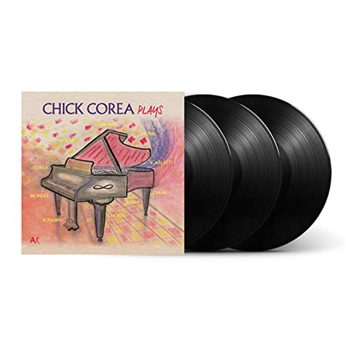 "Album cover featuring a sketch of a grand piano with composer names around it."