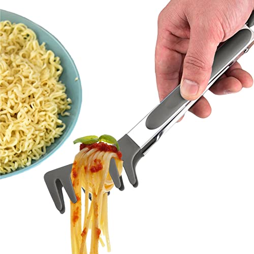Various - Pasta Tongs,Slotted Pliers with Silicone Tip and Hanging Hole | 12 inch Non Slip Handle Spaghetti Tongue Food Clip for Salad BBQ Pasta Spaghetti Noodle Generic [CD]