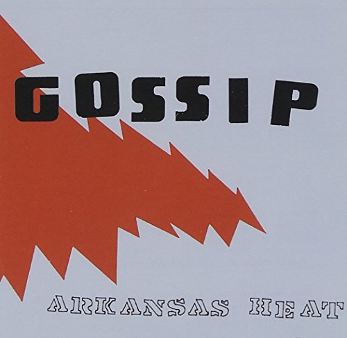 Album cover with "GOSSIP" in bold black letters and "ARKANSAS HEAT" below on gray background.