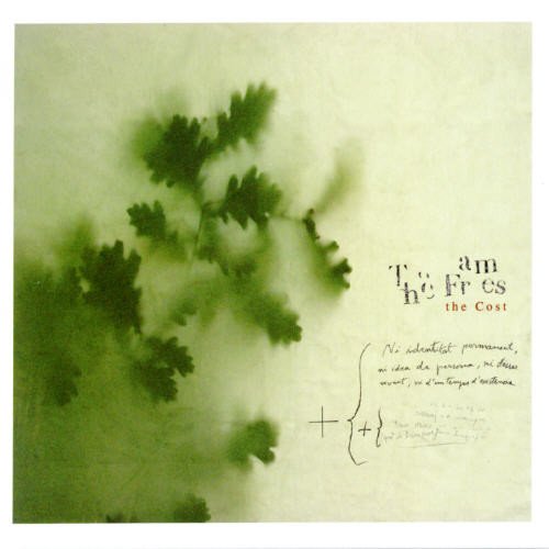 Frames album cover with green leaf shadow and handwritten notes on beige background.