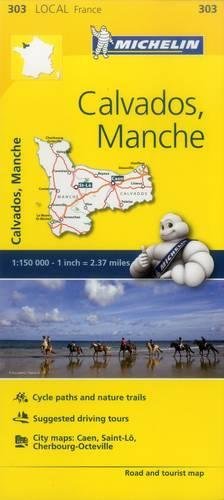 Calvados, Manche: Map (Michelin Local Maps)