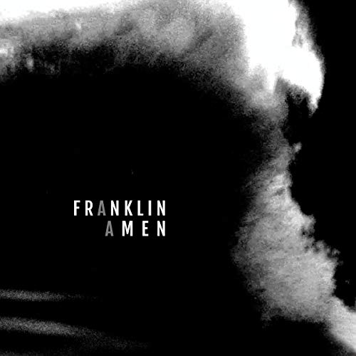 Black and white album cover with "Franklin Amen" text, abstract cloudy design.