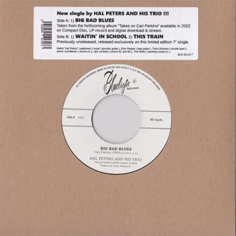 Hal Peters And His Trio - Bid Bad Blues [7"] [VINYL]