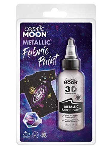 Cosmic Moon Metallic Fabric Paint Silver