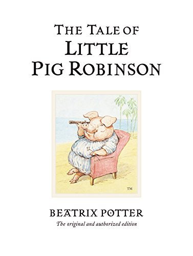 Book cover featuring a pig in a chair on a beach, playing a flute.