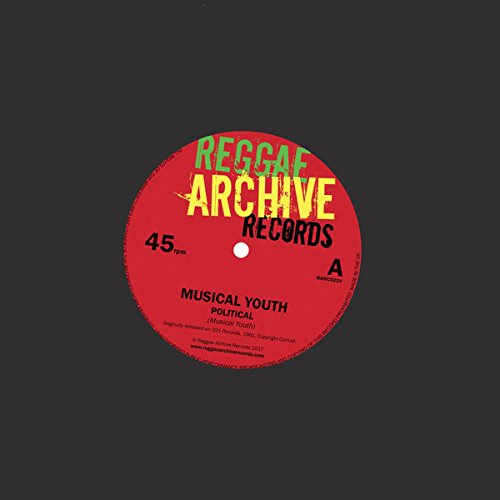 Red vinyl record label with "Reggae Archive Records" text on a dark background.