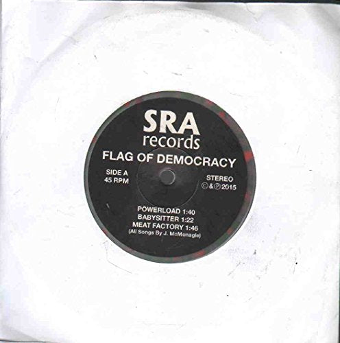 Vinyl record with a black label on a white sleeve.