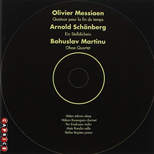 Black CD cover with yellow text and "Caprice" logo on a dark blue background.