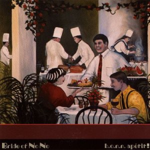 Album cover art: illustration of a restaurant scene with chefs and diners.