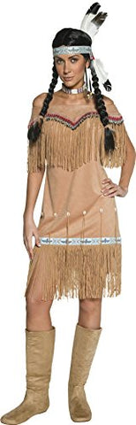 Native American Inspired Lady Costume Beige - Ladies