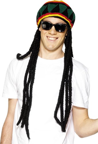 Smiffys Rasta Beret, Crochet and Dreadlocks