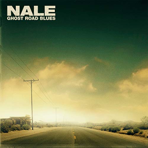 Album cover with a deserted road and cloudy sky, titled "Nale - Ghost Road Blues".