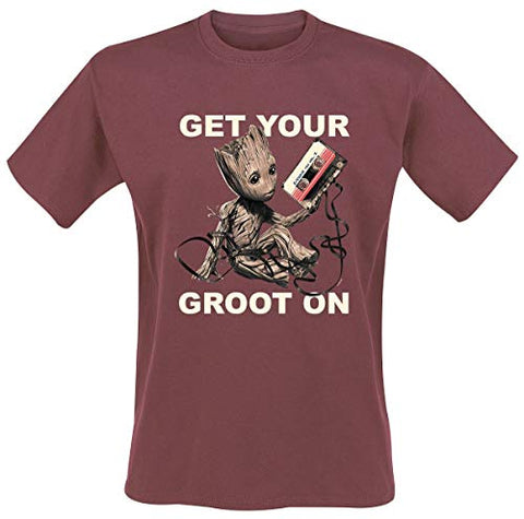 Guardians of The Galaxy Vol.2 - Get Your Groot on Men T-Shirt red XL, 100% Cotton, Regular