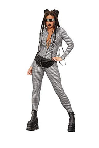 Fever Miss Whiplash Disco Holographic Costume - Ladies