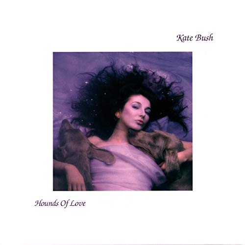 Album cover featuring a woman lying down with two hounds, purple-toned image.