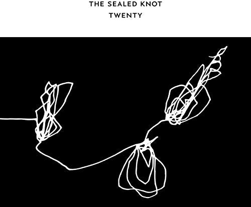"CD cover with black background, white floral design, and 'The Sealed Knot Twenty' text."
