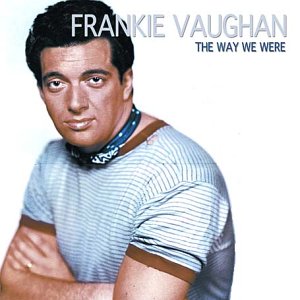 "CD cover featuring Frankie Vaughan with crossed arms, wearing a striped shirt."
