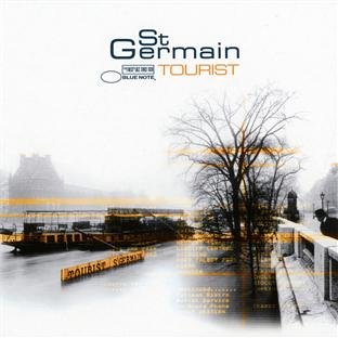 "Album cover for 'Tourist' by St Germain, featuring a foggy riverside scene."