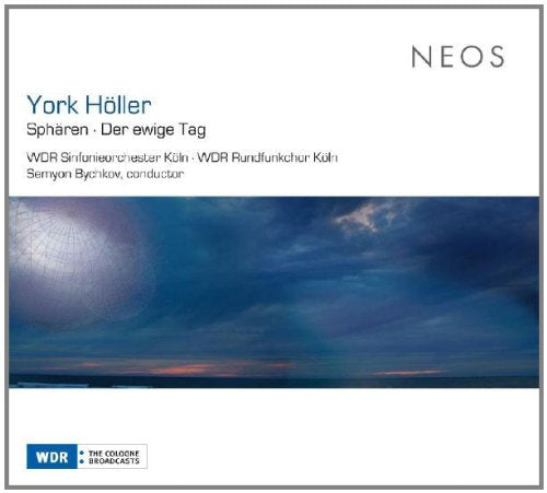 A CD cover featuring a large sphere against a cloudy sky at dusk.