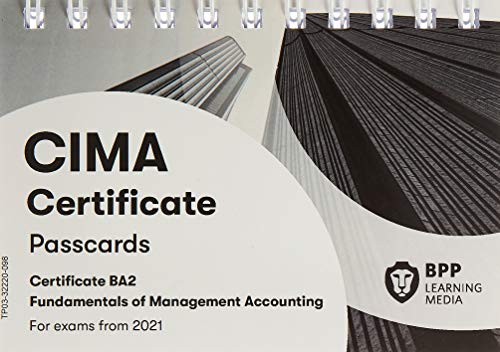 CIMA BA2 Fundamentals of Management Accounting: Passcards