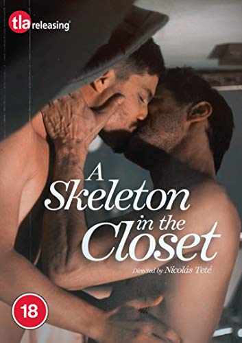 DVD cover: two shirtless men embracing, with title "A Skeleton in the Closet" text.