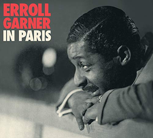 "CD cover with black-and-white photo of Erroll Garner, text 'Erroll Garner in Paris'."