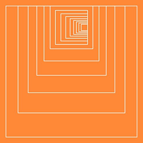 Orange square album cover with concentric white square lines.