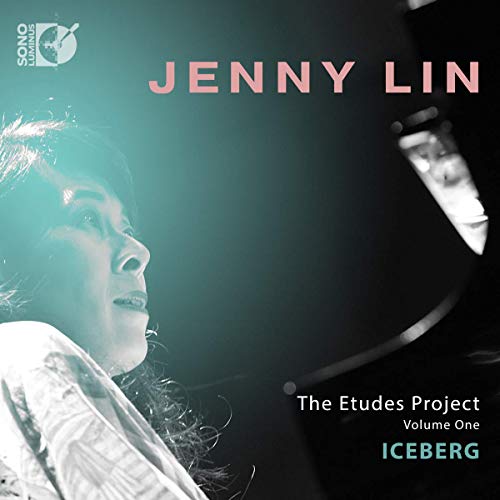 Jenny Lin's album cover, featuring a black-and-white photo of her profile, with text overlay.