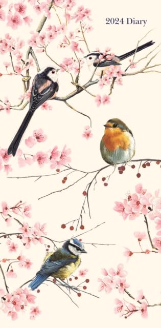 CAROUSEL CALENDARS Birds Slim Fashion Diary 2024
