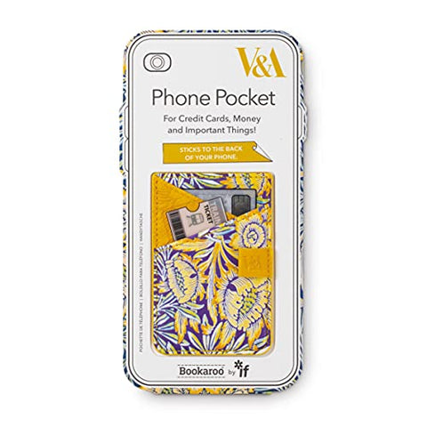 IF V & A Bookaroo Phone Pocket Morris Tulip & Willow,Yellow,One Size