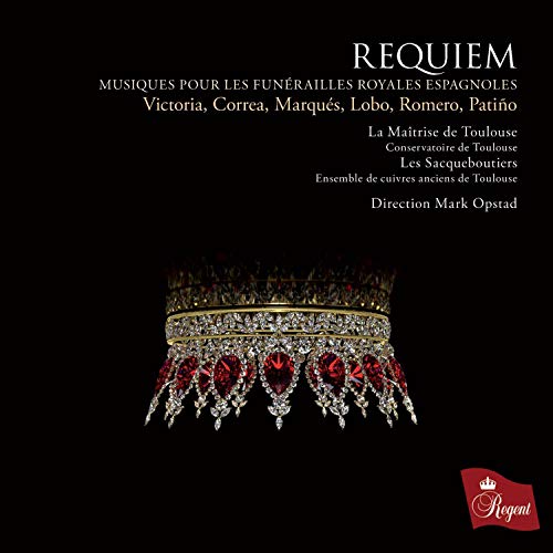 "CD cover with ornate crown and red jewels on black background, Regent logo."