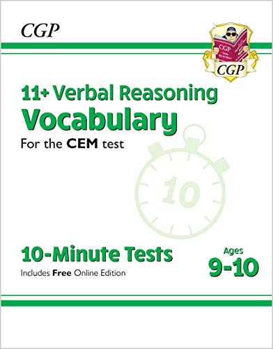 New 11+ CEM 10-Minute Tests: Verbal Reasoning Vocabulary - Ages 9-10 (with Online Edition): unbeatable eleven plus preparation from the exam experts (CGP 11+ CEM)