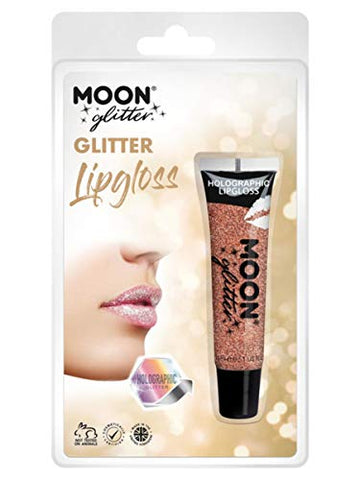 Moon Glitter Holographic Glitter Lipgloss Rose Gold
