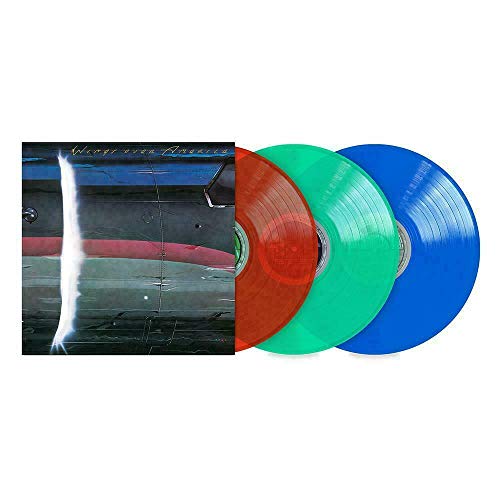 "Album cover of 'Wings Over America' showing a close-up of an airplane's fuselage."